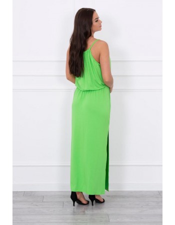 Boho šaty s múkou zelená, Zelená