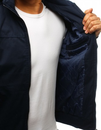 Pánska prechodná bunda tmavomodrej farby s kapucňou (tx2260) "M"