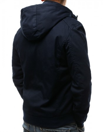 Pánska prechodná bunda tmavomodrej farby s kapucňou (tx2260) "M"