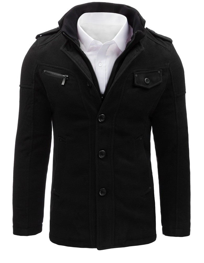 Pánsky čierny kabát (cx0364) "XL"