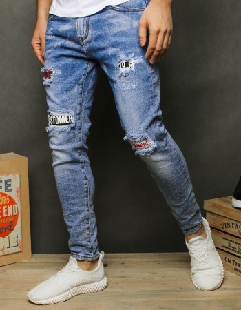 Spodnie jeansowe męskie niebieskie UX2480