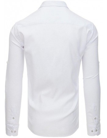 Koszula męska z długim rękawem biała DX1759
