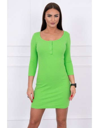 Dámske šaty s výstrihom 8975 - zelené