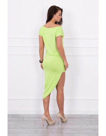 Asymetrické šaty zelená, Zelená