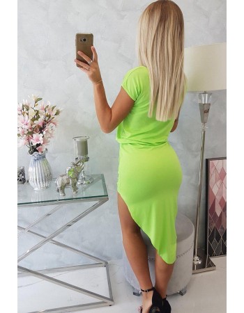 Asymetrické šaty zelená, Zelená