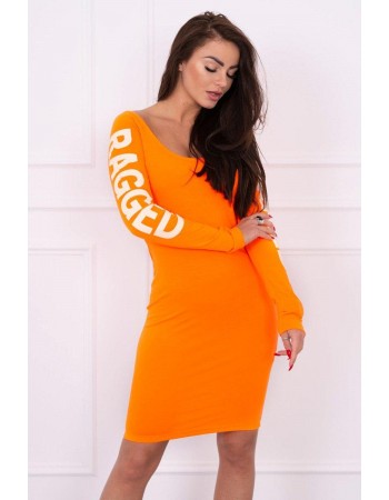 Šaty Ragged oranžový neón, Oranžový / Neon