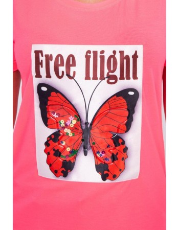 Blúzka Free Flight ružový neón, Ružový / Neon