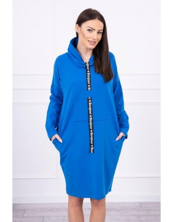 Dámske mikinové šaty 0153 - modré