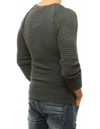Sweter męski wkłądany przez głowę antracytowy WX1660