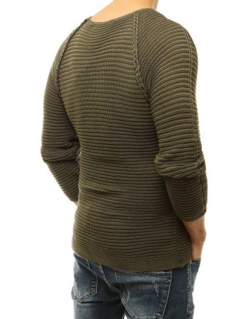 Sweter męski wkłądany przez głowę khaki WX1663