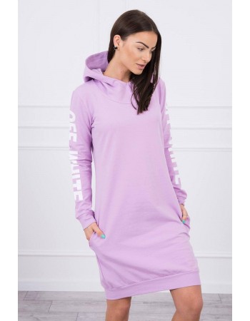 Mikinové dámske šaty 62072 - fialové