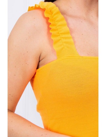 Šaty s pásikmi na popruhoch oranžový neón, Oranžový / Neon
