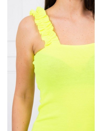 Šaty s pásikmi na popruhoch žltý neón, Neon Žltá