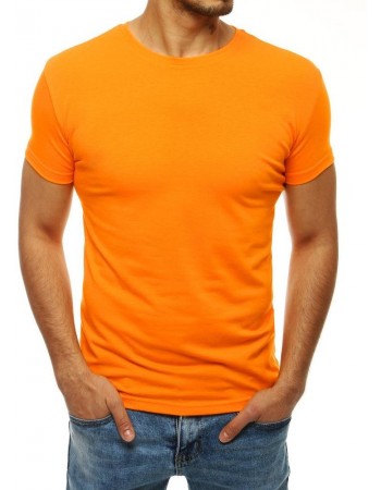 T-shirt męski bez nadruku jasnopomarańczowy RX4190
