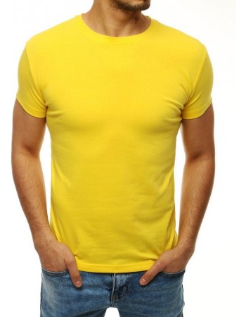 T-shirt męski bez nadruku żółty RX4194