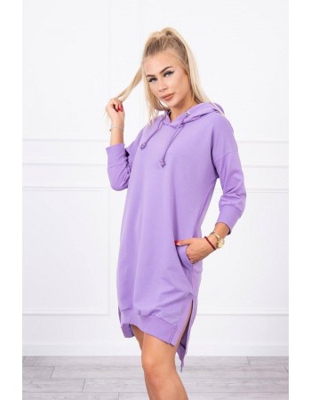 Šaty s kapucňou pre dámy 9078 - fialové
