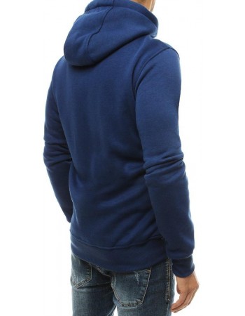 Bluza męska z kapturem niebieska BX4684