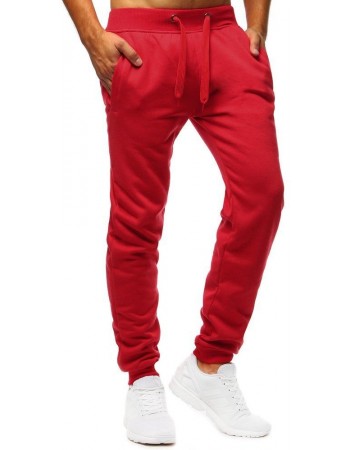 Spodnie męskie dresowe czerwone UX2708