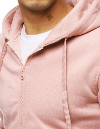 Bluza męska z kapturem różowa BX4834