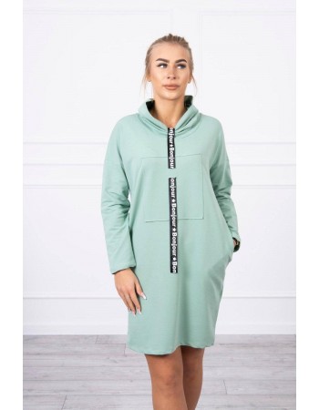 Dámske mikinové šaty 0153 - tmavomätové