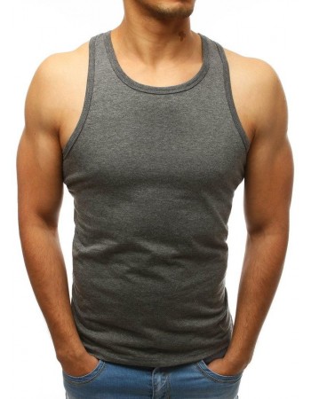 Pánske antracitové tričko bez rukávov (rx3493)