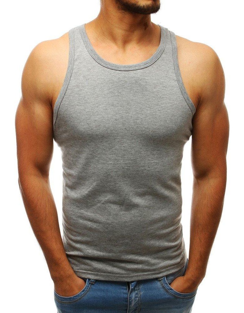 Pánske sivé tričko bez rukávov (rx3586)