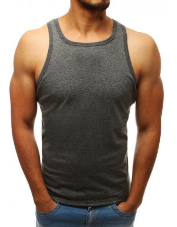 Pánske tričko bez rukávov (rx3588) - antracitové