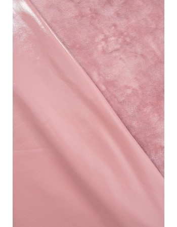 Dvojvrstvové nohavice s velúrom tmavo ružová, Tmavý / Ružový