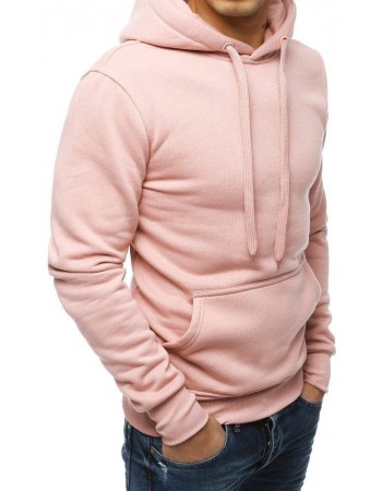 Bluza męska z kapturem różowa BX4845