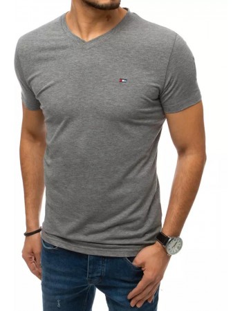 T-shirt męski bez nadruku ciemnoszary Dstreet RX4543