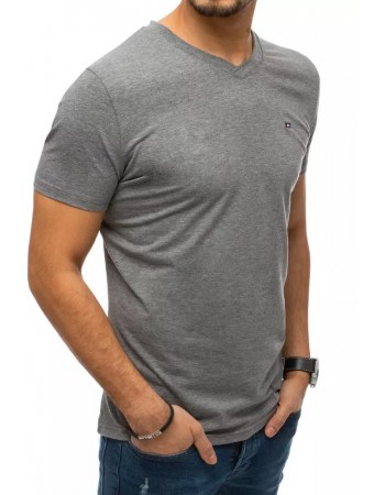 T-shirt męski bez nadruku ciemnoszary Dstreet RX4543