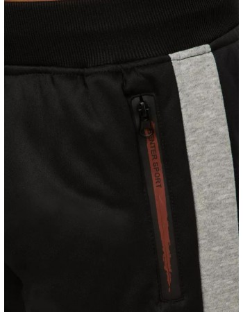Spodnie męskie dresowe czarne UX2958