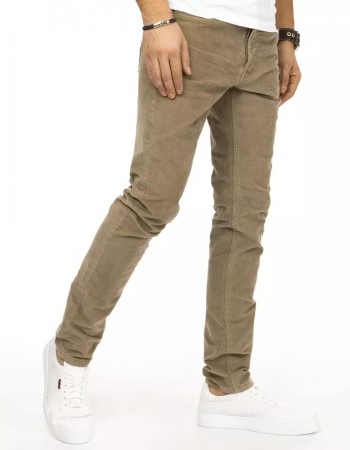 Spodnie męskie jeansowe jasnobrązowe UX2887