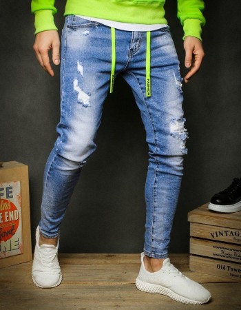 Spodnie męskie jeansowe niebieskie UX2389