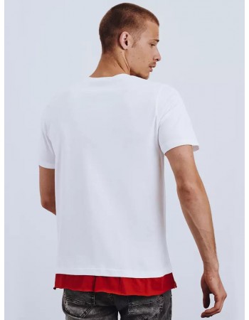 T-shirt męski z nadrukiem biały Dstreet RX4650