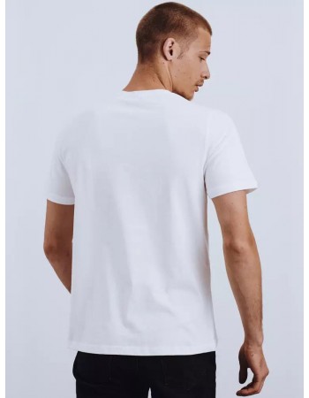 T-shirt męski z nadrukiem biały Dstreet RX4628