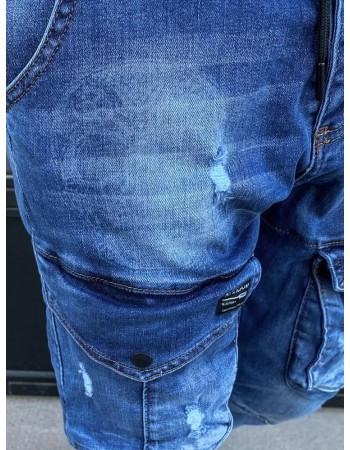Spodnie męskie jeansowe typu bojówki Dstreet UX3295
