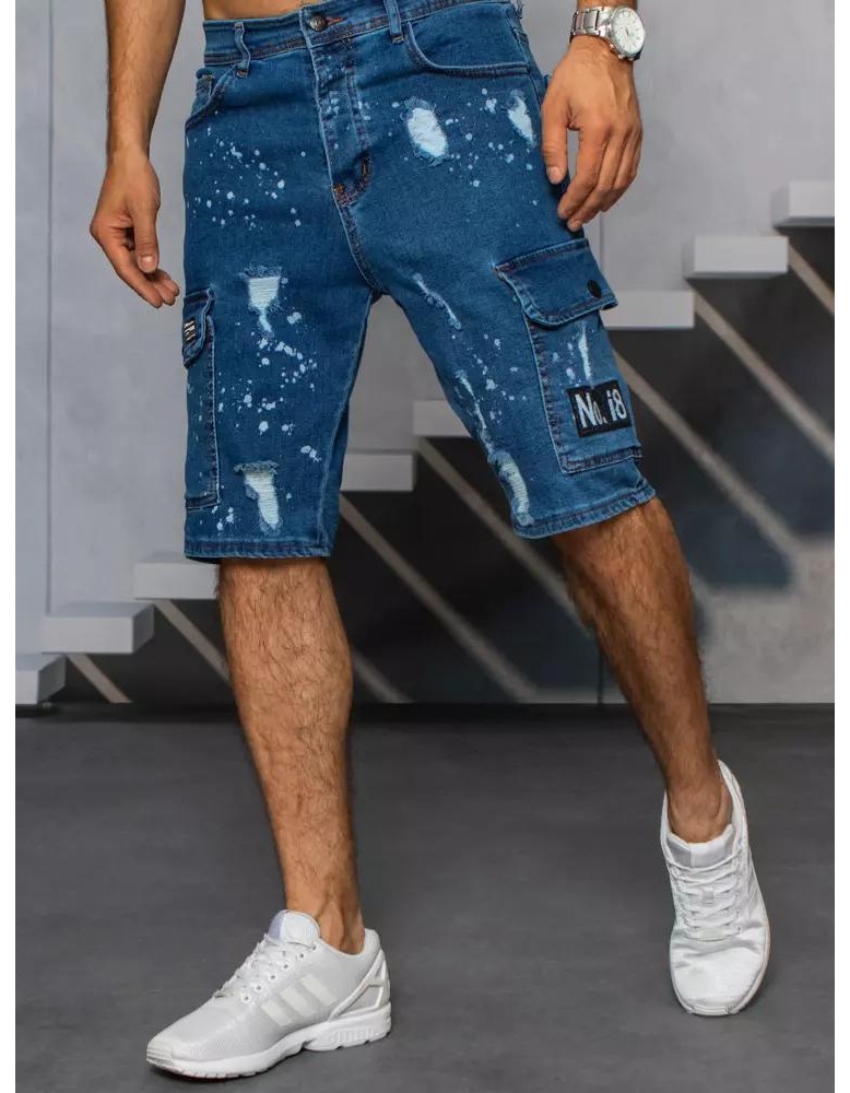 Spodenki męskie jeansowe niebieskie Dstreet SX1504 Spodenki męskie jeansowe niebieskie Dstreet SX1504