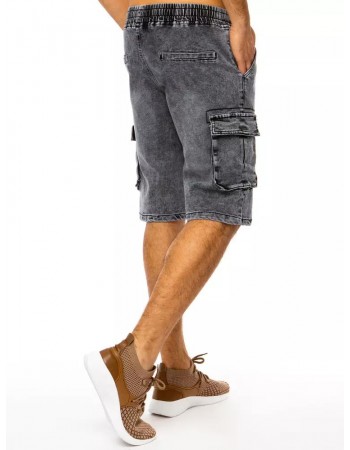 Spodenki męskie czarne jeansowe Dstreet SX1302