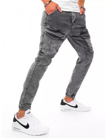 Spodnie męskie jeansowe typu bojówki ciemnoszare Dstreet UX3275