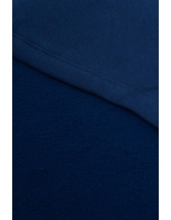 Polstrovaná mikina s dlhým chrbtom a kapucňou námornícka modrá, Námornícka modrá