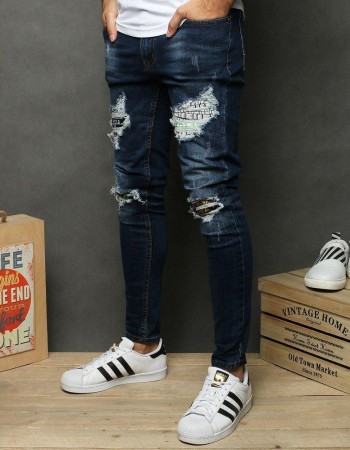 Spodnie męskie jeansowe granatowe UX2679