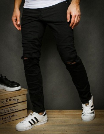 Spodnie jeansowe męskie czarne UX2341