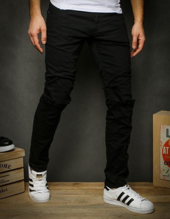 Spodnie jeansowe męskie czarne UX2341