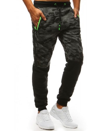 Spodnie dresowe męskie camo antracytowe Dstreet UX3497
