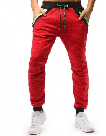 Spodnie męskie dresowe czerwone Dstreet UX3513