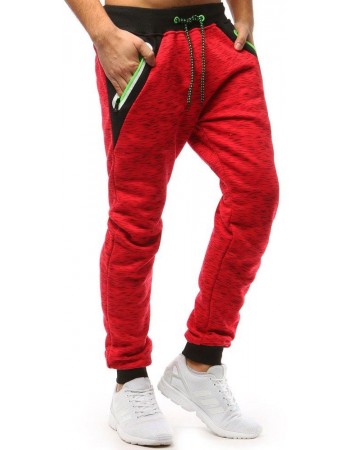 Spodnie męskie dresowe czerwone Dstreet UX3513