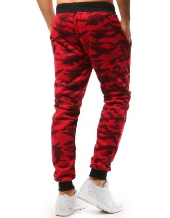 Spodnie męskie dresowe moro czerwone Dstreet UX3514