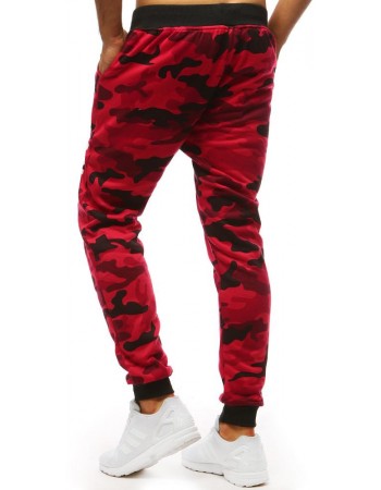 Spodnie dresowe męskie camo czerwone Dstreet UX3516
