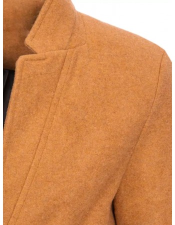Płaszcz męski jednorzędowy kamelowy Dstreet CX0426